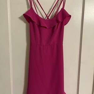 B Darlin Pink Ruffled Sleeveless Mini Dress
